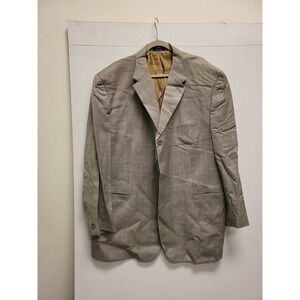 Facon The Collection Mens Blazer 44R Pure Wool Plaid Pattern Sport Coat Jacket